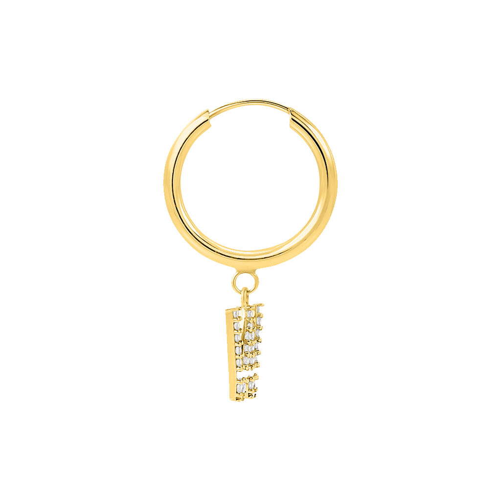 Mono Orecchino A Cerchio Toujours Oro Giallo Cubic Zirconia - Mono Orecchino Donna | Stroili