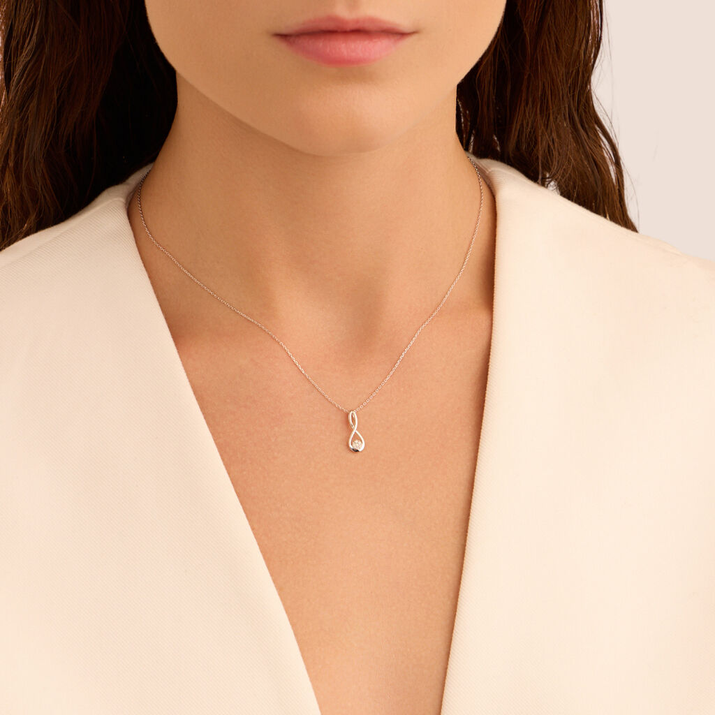 Collana Sophia Oro Bianco Diamante