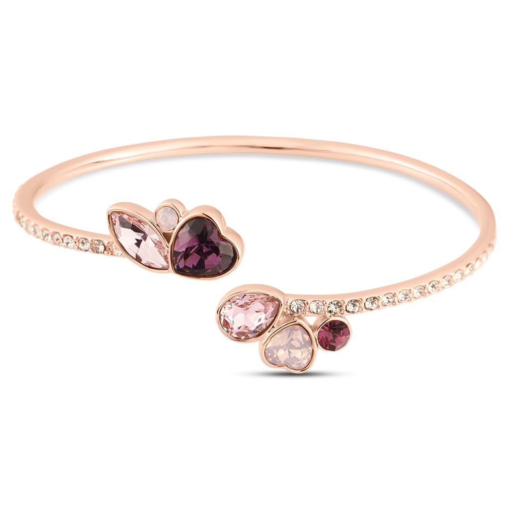 Bangle Violet Ottone Rosa Cristallo - Bracciali Rigidi Donna | Stroili