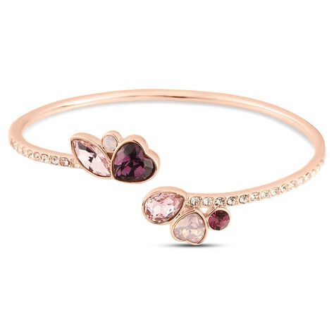 Bangle Violet Ottone Rosa Cristallo - Bracciali Rigidi Donna | Stroili