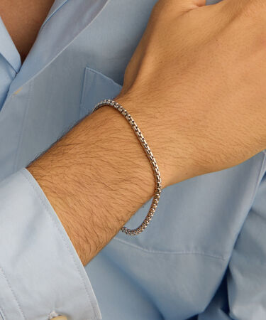 Bracciale Catena Gentleman Argento Rodiato