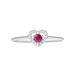 Anello Solitario Charlotte Oro Bianco Rubino Diamante - Anelli con Pietre Donna | Stroili