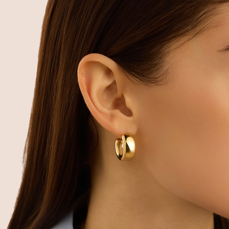 Orecchini A Cerchio Radiance Acciaio Dorato - Orecchini a Cerchio Donna | Stroili