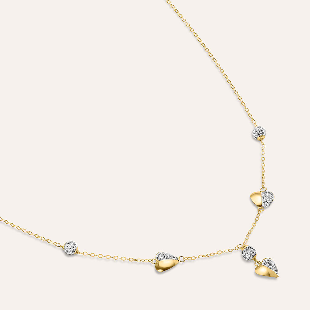 Collana Christelle Oro Giallo Cristallo