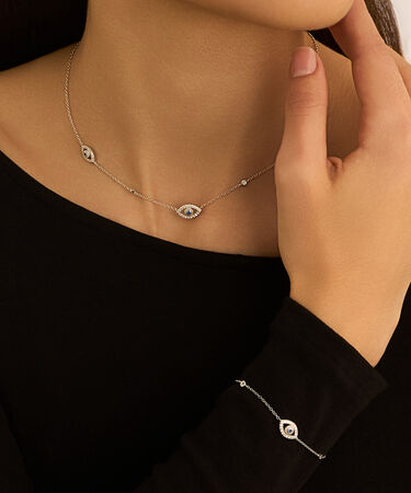 Collana Silver Moments Argento Rodiato Cubic Zirconia