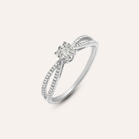 Anello Solitario Sophia Oro Bianco Diamante - Anelli con Pietre Donna | Stroili