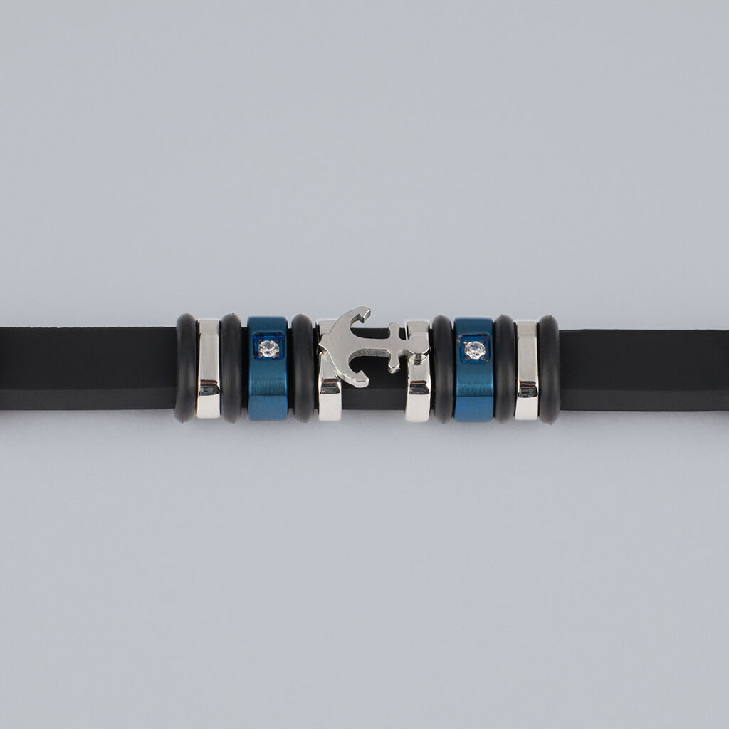 Bracciale Man Code Acciaio Bicolore Cristallo