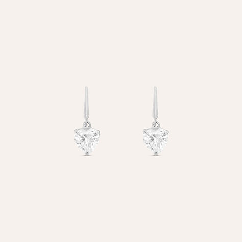 Orecchini Lobo Punto Luce Claire Oro Bianco Cubic Zirconia - Orecchini a Lobo Donna | Stroili