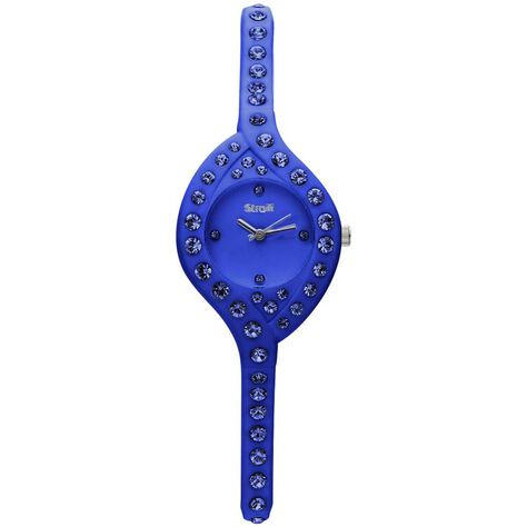 So Girly orologio solo tempo in silicone blu e cristalli con quadrante blu - Orologi per Prima Comunione Donna | Stroili