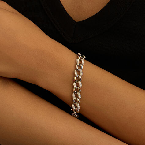 Bracciale Catena Aura Acciaio Cristallo - Bracciali Donna | Stroili