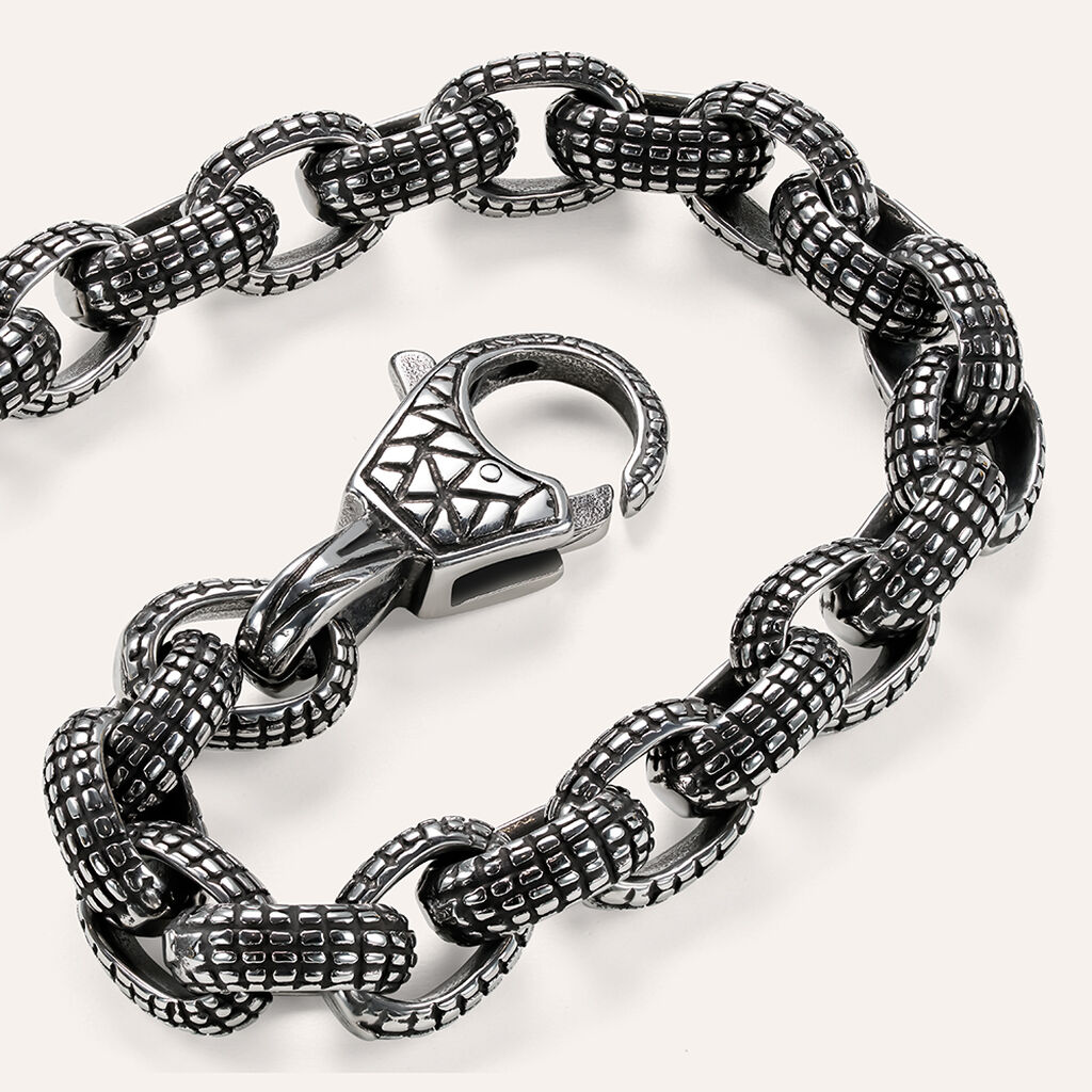 Bracciale Catena Man Code Acciaio Bicolore