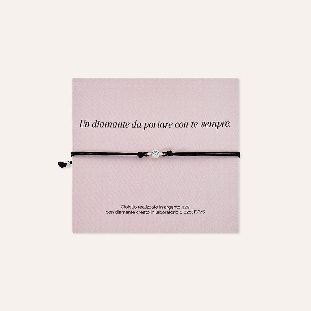 Bracciale Punto Luce Silver Diamonds Argento Rodiato Diamante Lab-Grown