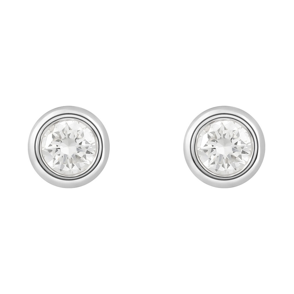 Orecchini Lobo Punto Luce Grace Oro Bianco Diamante - Orecchini a Lobo Donna | Stroili