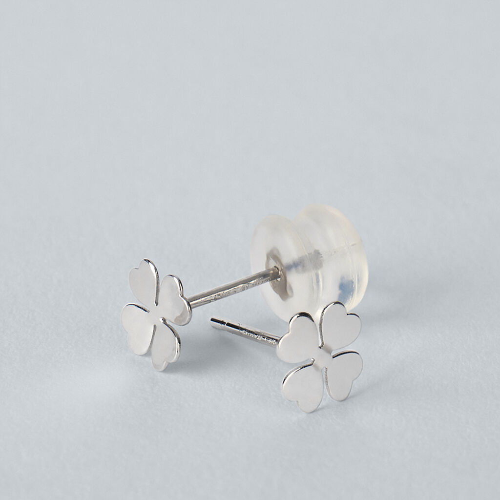 Orecchini Lobo Bon Ton Oro Bianco