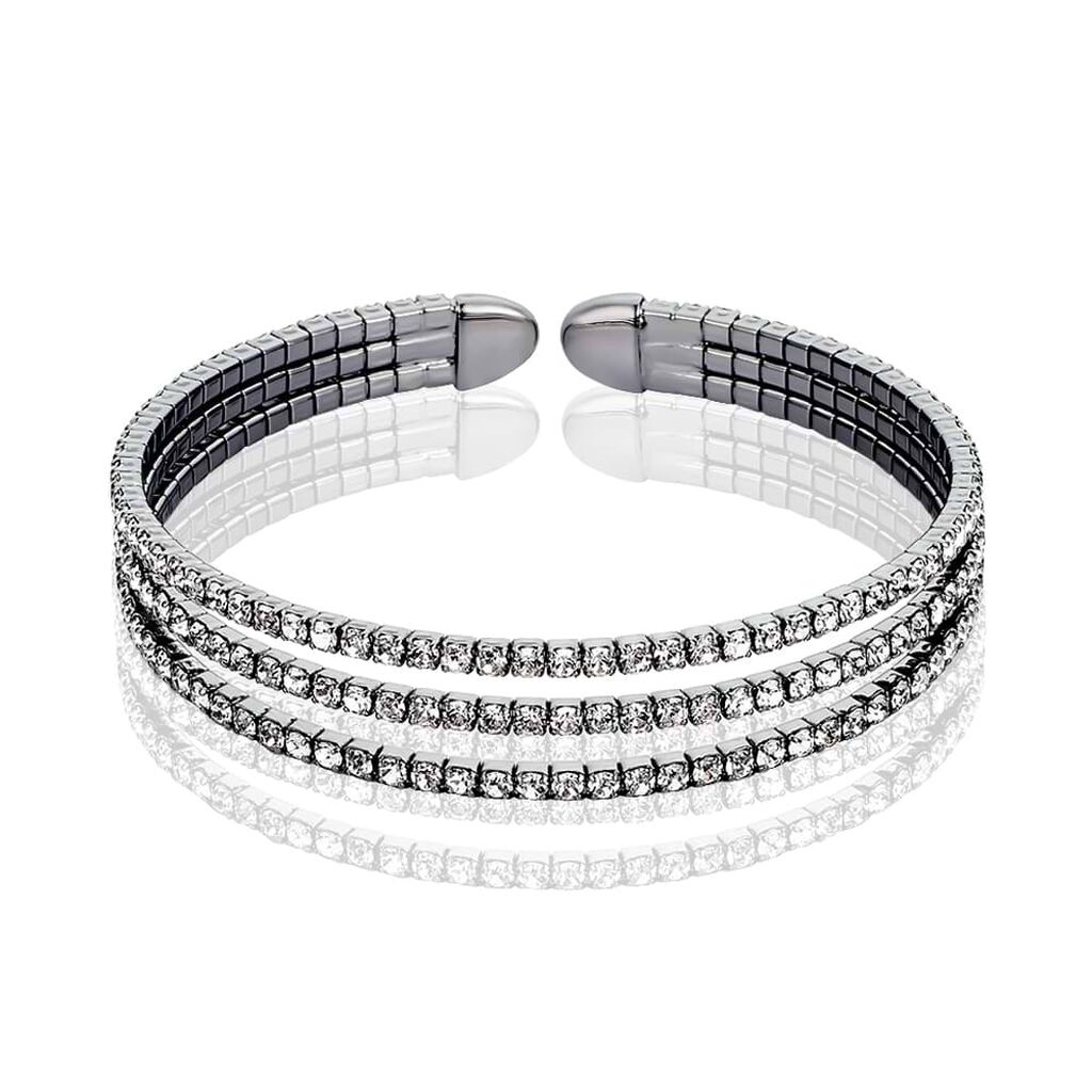Bangle in metallo e strass
