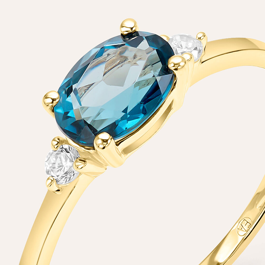 Anello Solitario Amélie Oro Giallo Topazio Cubic Zirconia - Anelli con Pietre Donna | Stroili