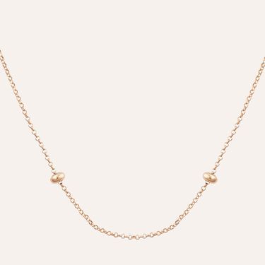 Girocollo maglia rol&eacute; in argento 925 rosato e glitter