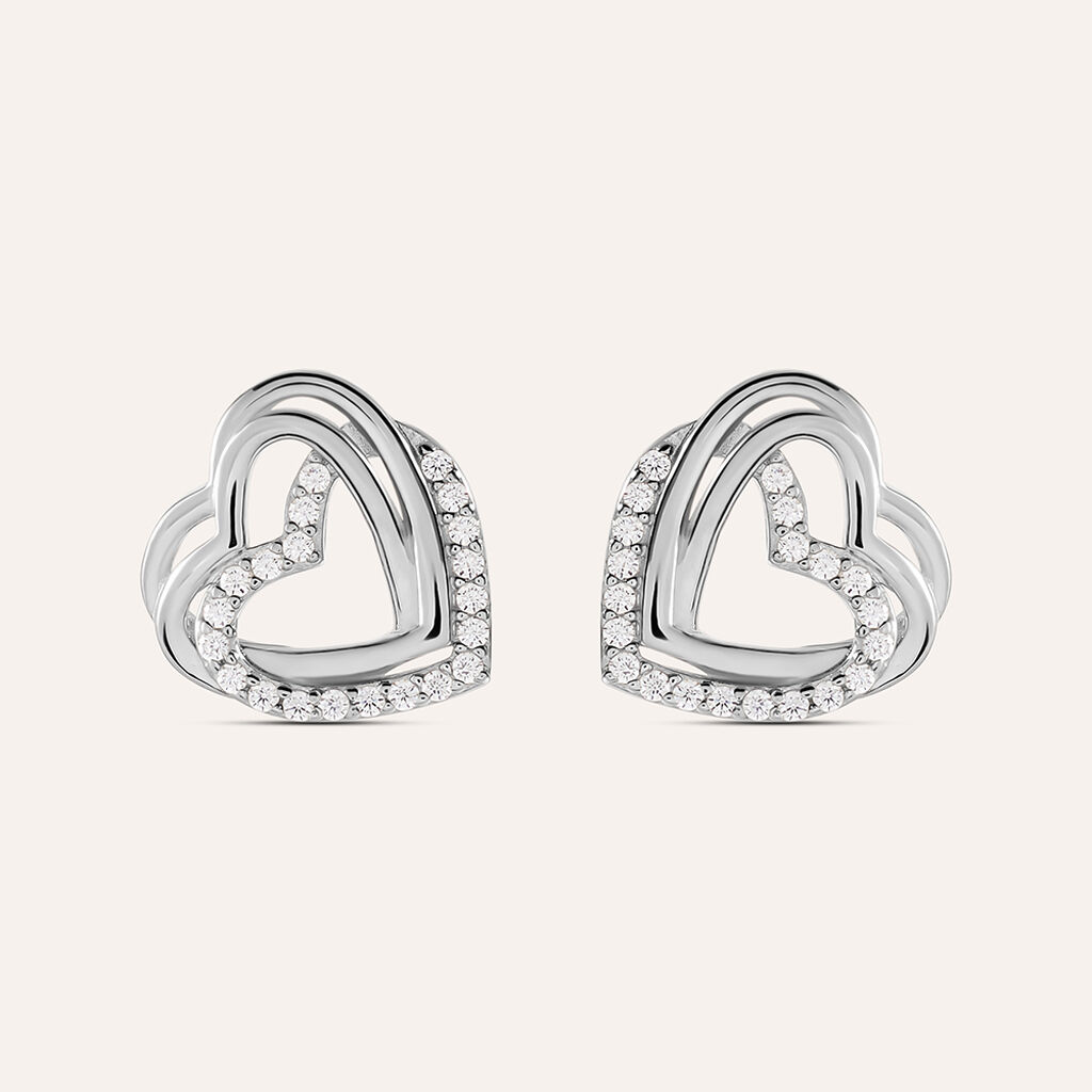 Orecchini Lobo Silver Shine Argento Rodiato Cubic Zirconia