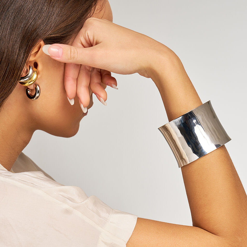 Orecchini A Cerchio Moonlight Acciaio