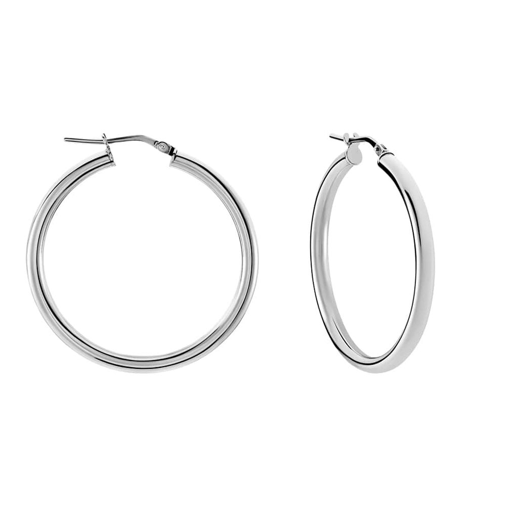 Orecchini A Cerchio Silver Collection Argento Rodiato - Orecchini a Cerchio Donna | Stroili