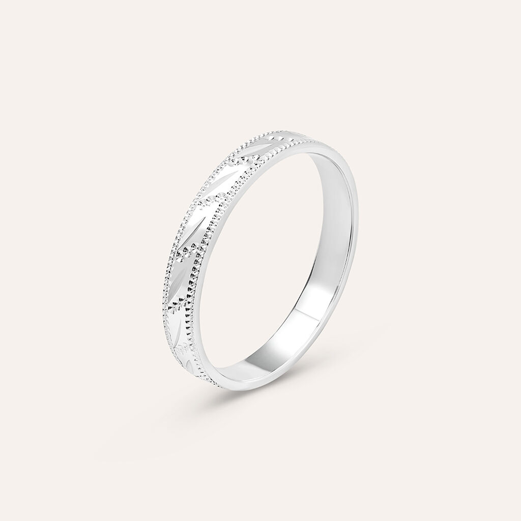 Fede Classica Diamantata 3 mm Oro Bianco