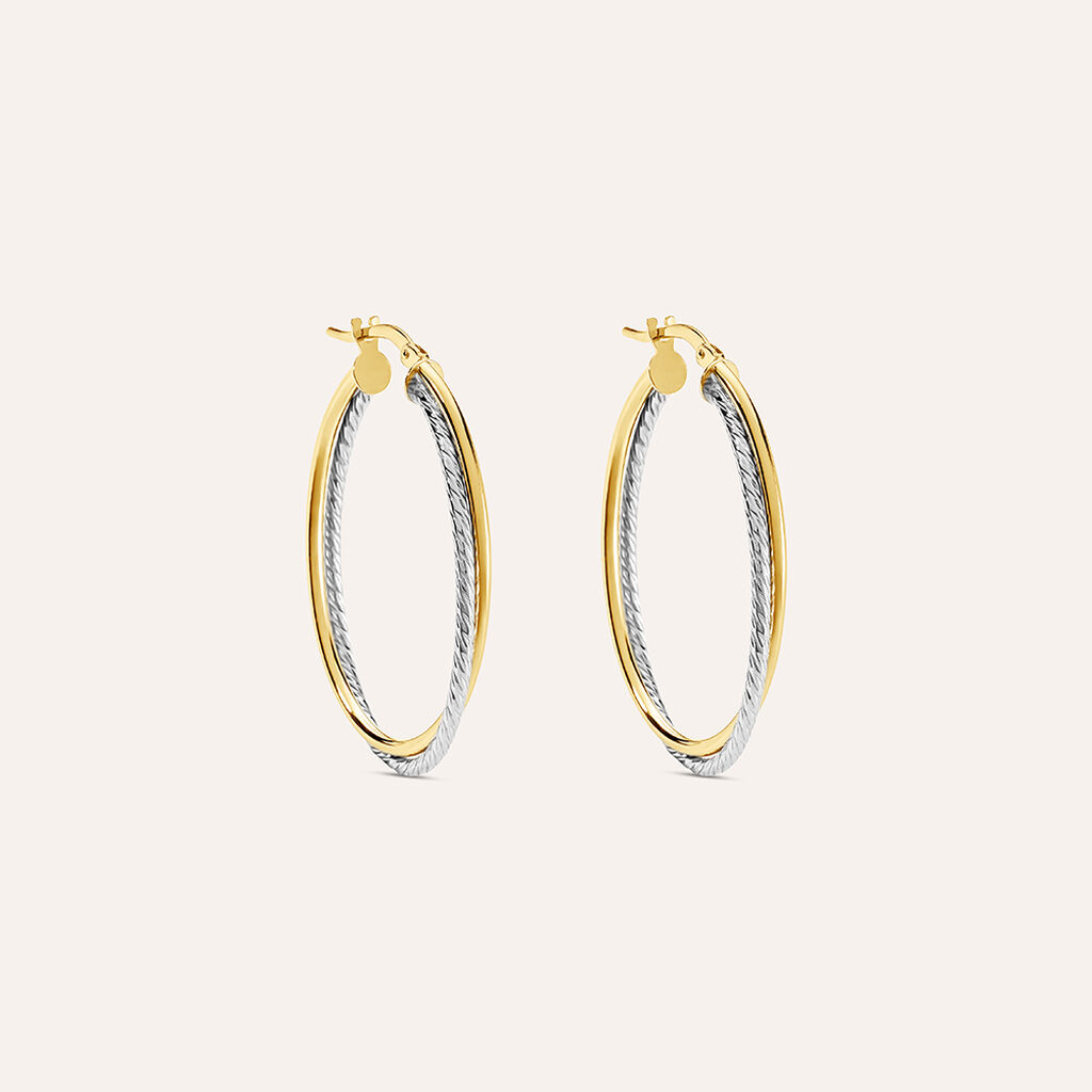 Orecchini A Cerchio Toujours Oro Bicolore - Orecchini a Cerchio Donna | Stroili