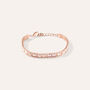 Bracciale Tennis Romantic Shine Metallo Rosa Cristallo