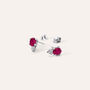 Orecchini Lobo Elizabeth Crown Oro Bianco Rubino Diamante