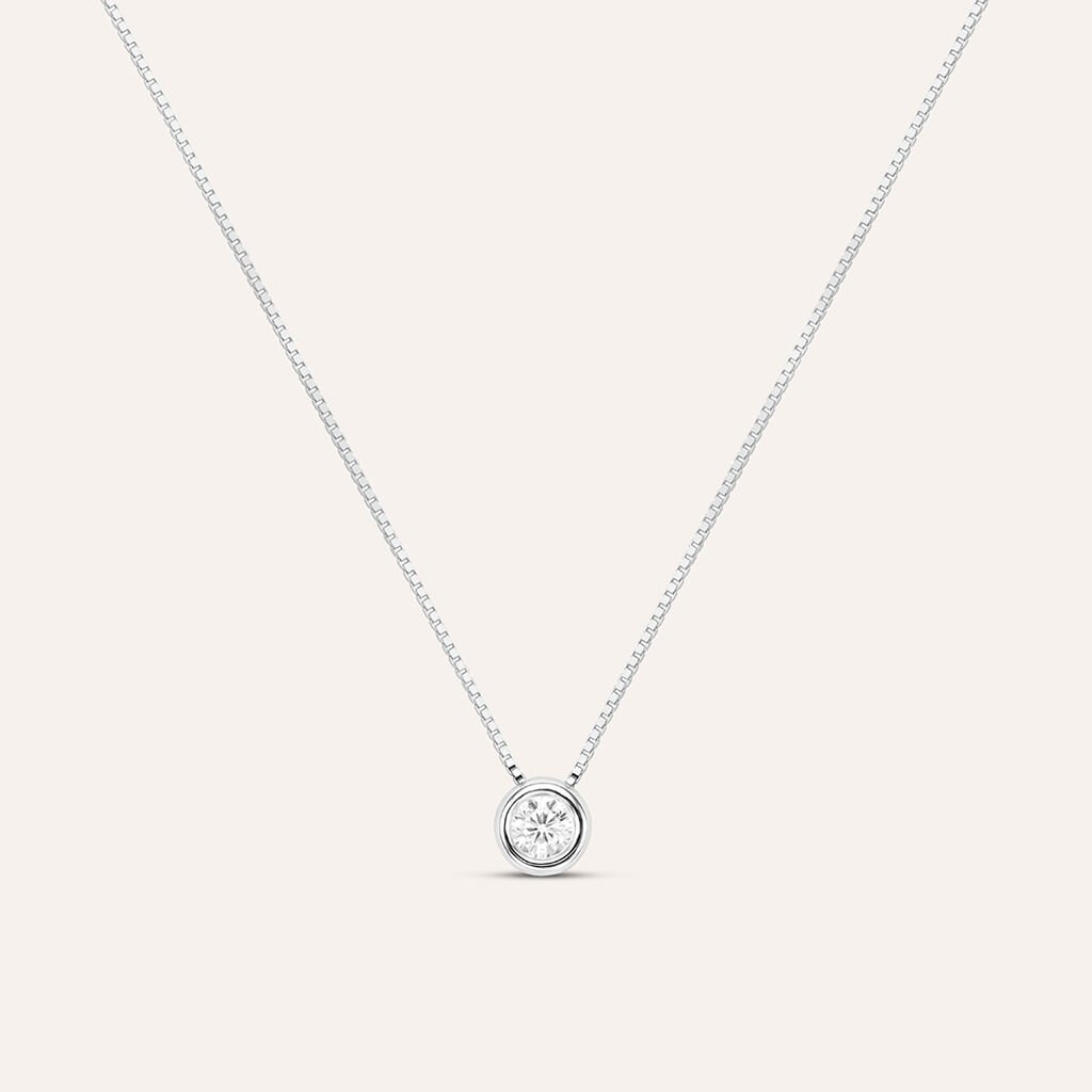 Collana Punto Luce Firmamenti Oro Bianco Diamante