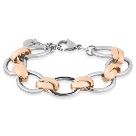 Bracciale Catena Lady Code Acciaio Bicolore Bianco / Rosa - Bracciali Donna | Stroili