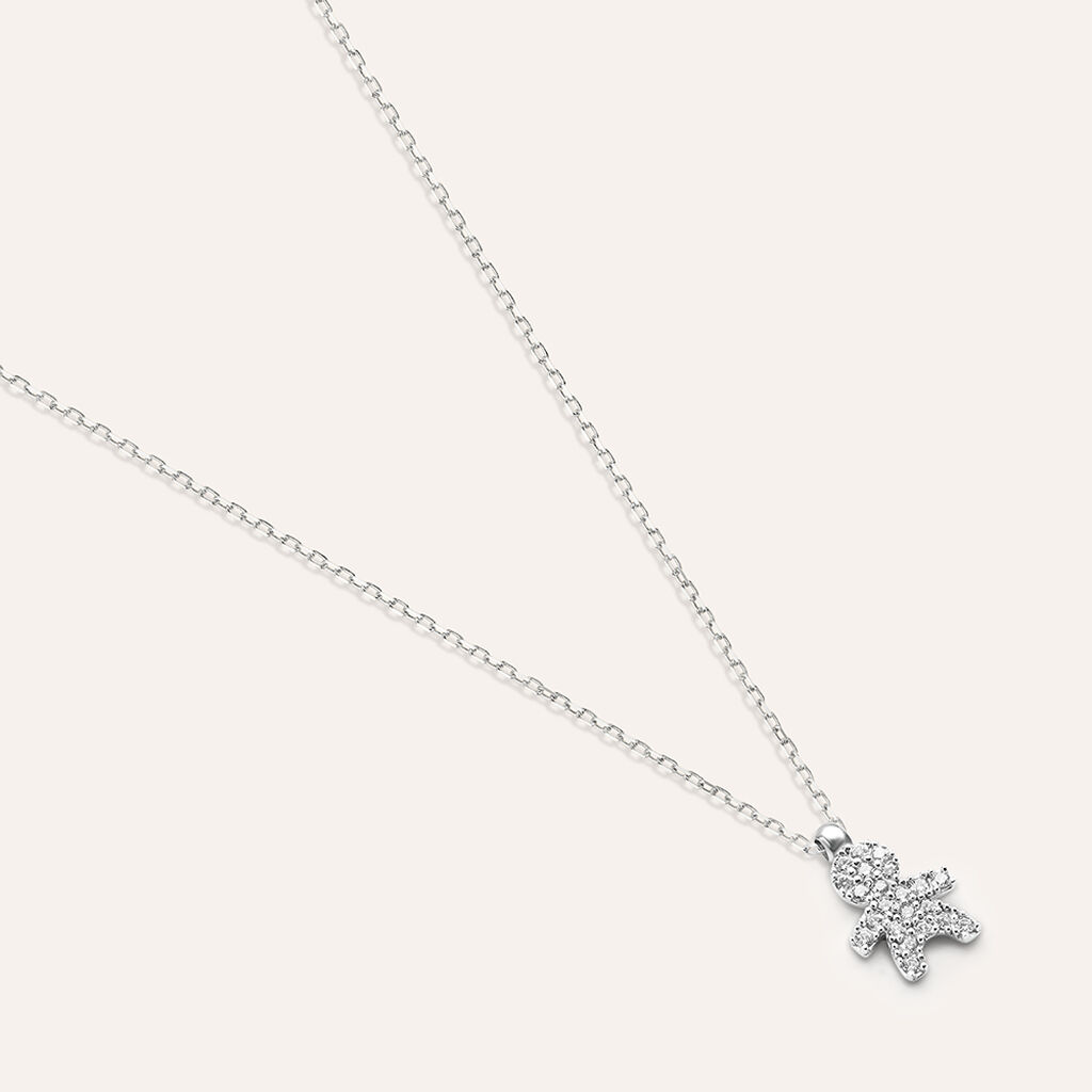 Collana Claire Oro Bianco Cubic Zirconia - Collane Donna | Stroili