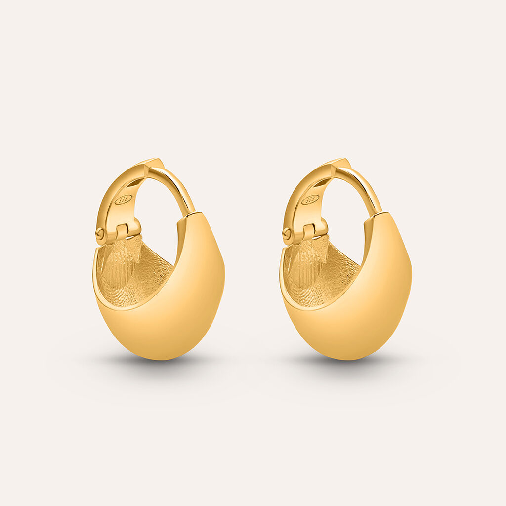 Orecchini A Cerchio Silver Collection Argento Dorato - Gioielli Donna | Stroili