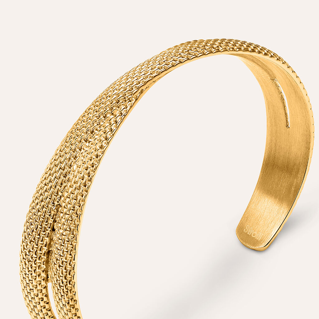 Bangle Lady Code Acciaio Dorato - Bracciali Rigidi Donna | Stroili