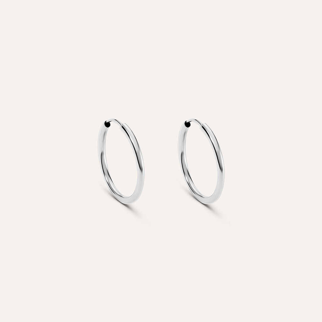 Orecchini A Cerchio Toujours Oro Bianco