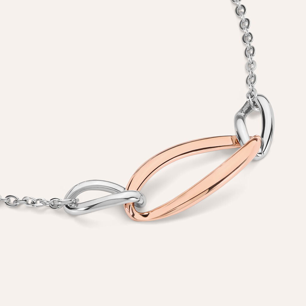 Bracciale Sunrise Acciaio Bicolore Bianco / Rosa