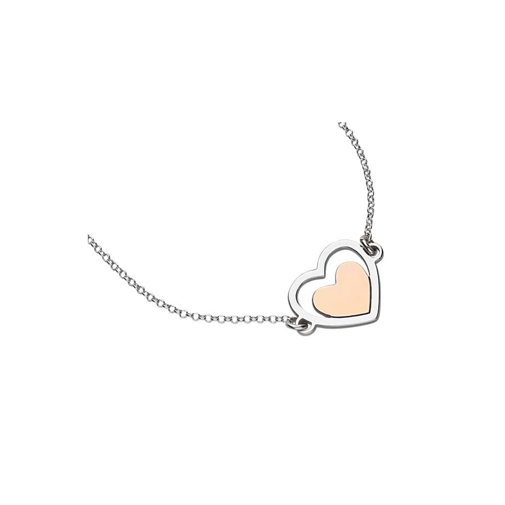Bracciale Silver Collection Argento Bicolore Bianco / Rosa - Bracciali con Incisione Donna | Stroili