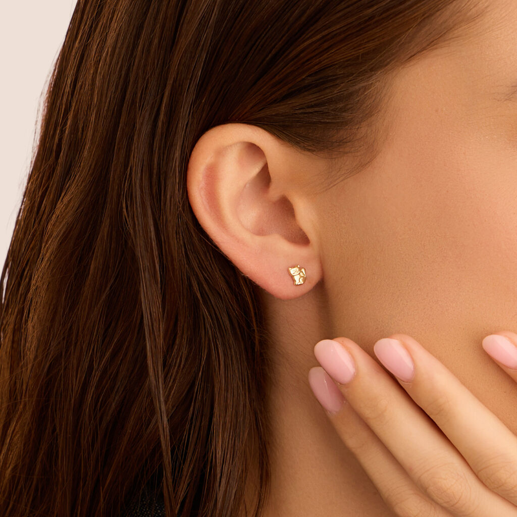 Orecchini Lobo Bon Ton Oro Giallo