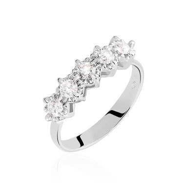 Anello Riviere Diamazing Oro Bianco Diamante