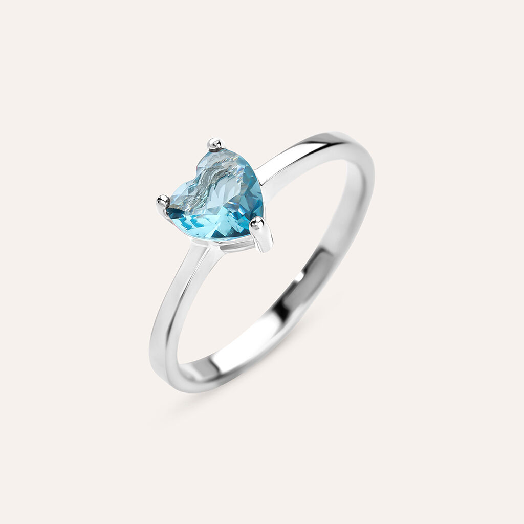 Anello Solitario Silver Rainbow Argento Rodiato Cubic Zirconia