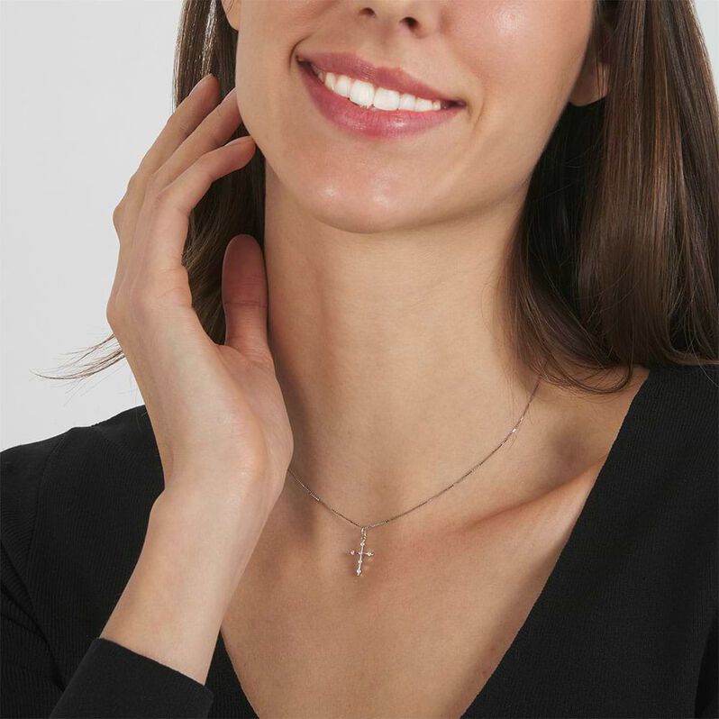 Pendente Holy Oro Bianco Cubic Zirconia - Ciondoli Donna | Stroili