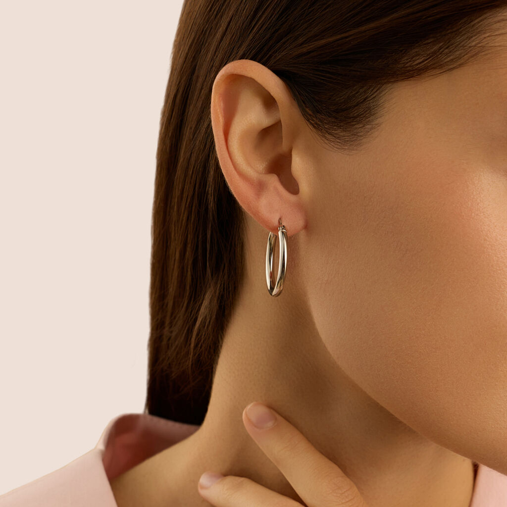 Orecchini A Cerchio Moonlight Acciaio