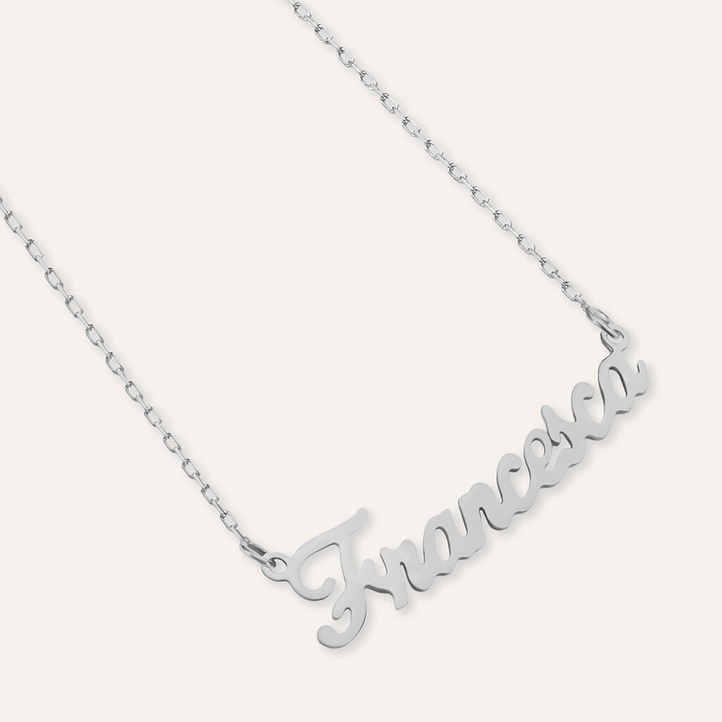 Collana Francesca Gold Names Oro Bianco