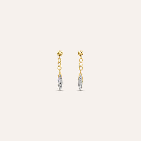Orecchini Pendenti Crystal Gold Oro Giallo Cristallo - Orecchini Pendenti Donna | Stroili