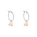 Orecchini A Cerchio Lady Chic Acciaio Bicolore Bianco / Rosa Cristallo - Orecchini a Cerchio Donna | Stroili