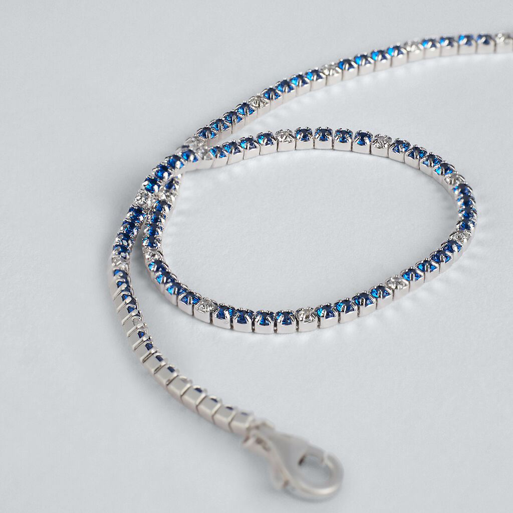 Bracciale Tennis Gentleman Argento Rodiato Cubic Zirconia