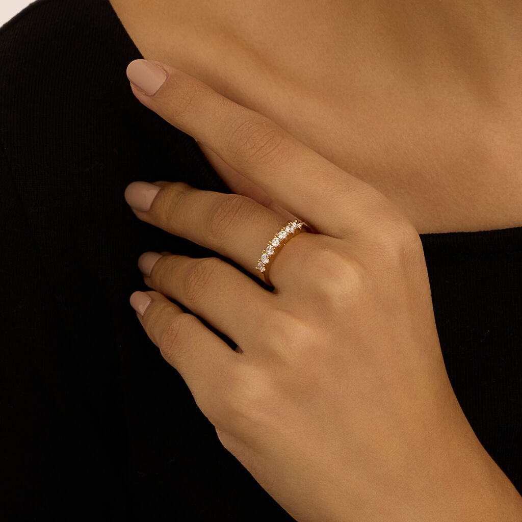Anello Riviere Golden Dream Placcato Oro Giallo Cubic Zirconia - Anelli Riviere Donna | Stroili