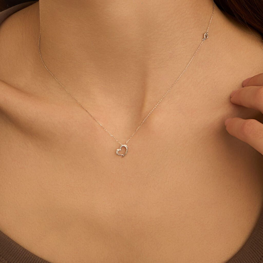 Collana Sophia Oro Bianco Diamante