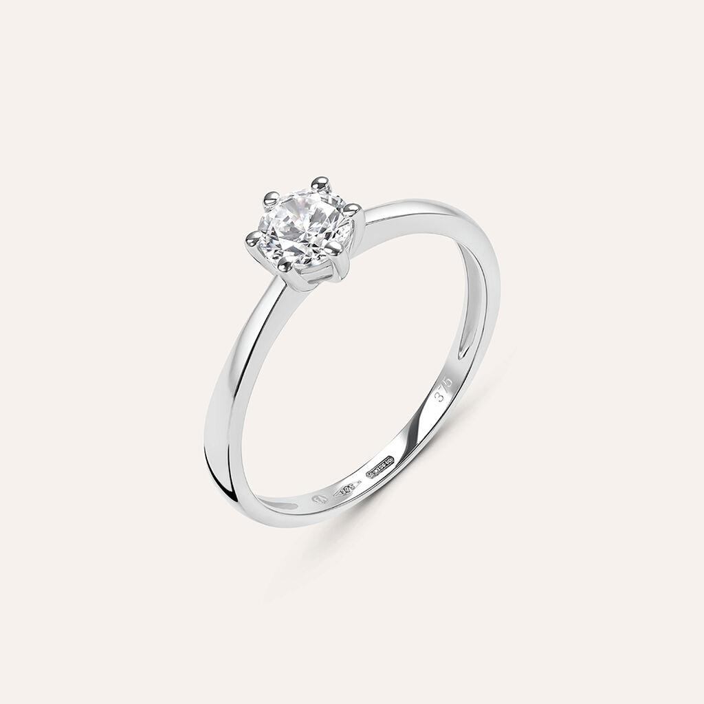 Anello Solitario Claire Oro Bianco Cubic Zirconia - Anelli con Pietre Donna | Stroili