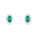 Orecchini Lobo Charlotte Oro Bianco Smeraldo Diamante - Orecchini a Lobo Donna | Stroili