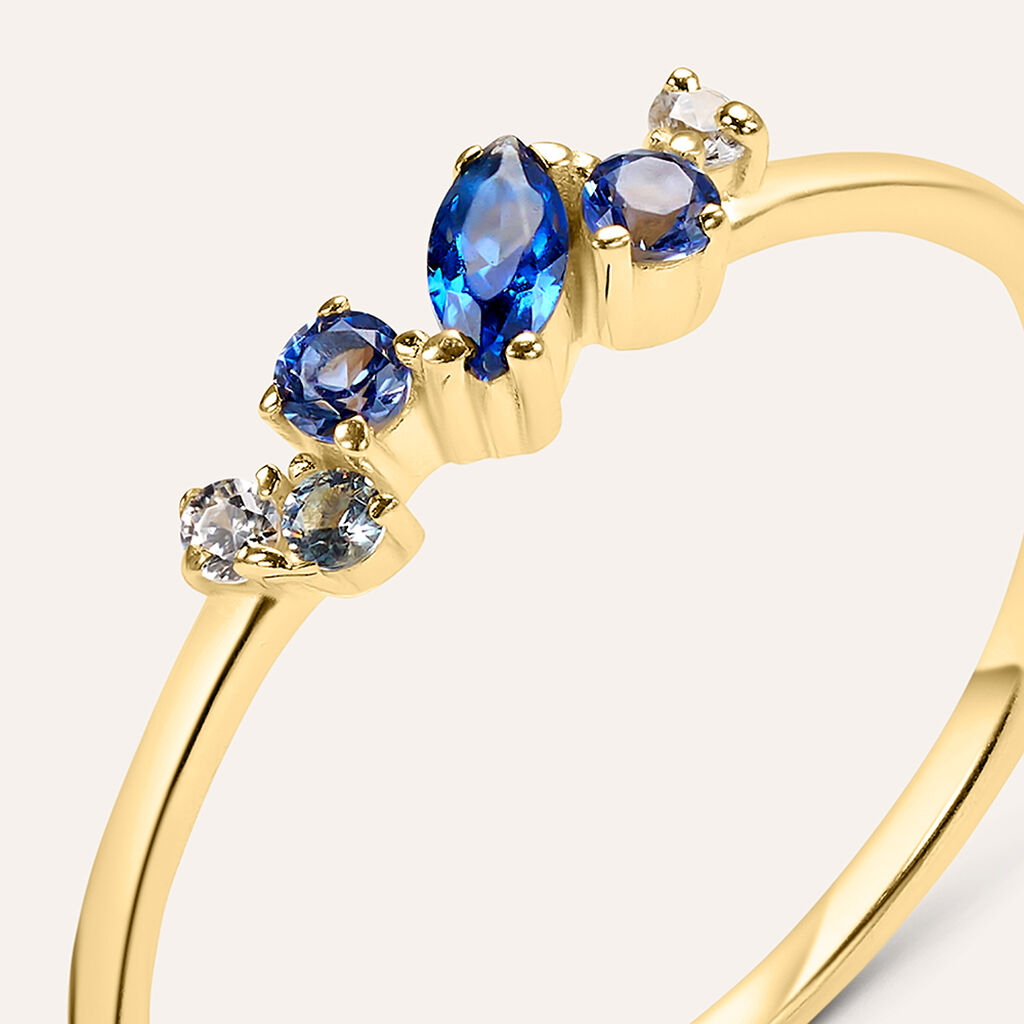 Anello Fantasia Claire Oro Giallo Cubic Zirconia